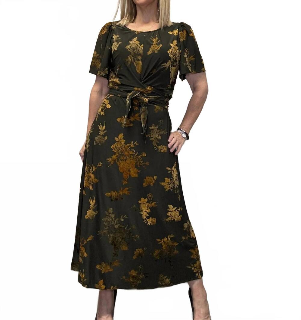 NEW MIKAROSE thayer maxi dress in pine green